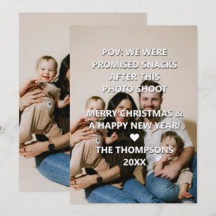 Lustige Snacks POV Familienfoto Weihnachten INDIVI