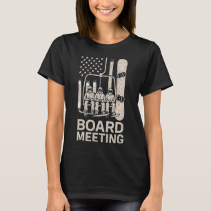 Lustige Snowboard-Begegnung Wintersportler Skifahr T-Shirt