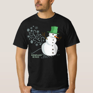 Lustige Snowman-Furz-Schneeflocken T-Shirt