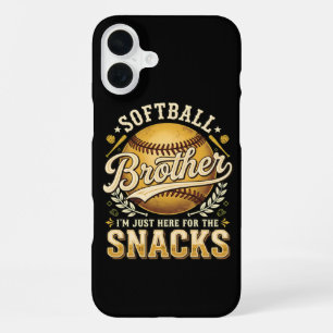 Lustige Softball-Bruder-Snacks Sport iPhone 16 Plus Hülle
