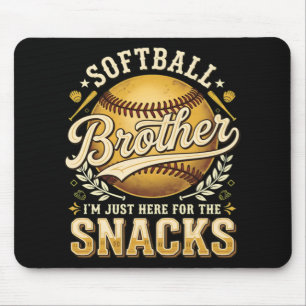 Lustige Softball-Bruder-Snacks Sport Mousepad
