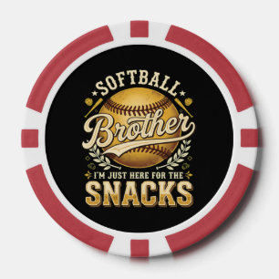 Lustige Softball-Bruder-Snacks Sport Pokerchips