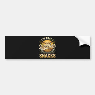 Lustige Softball-Bruder-Snacks-Sportarten Autoaufkleber