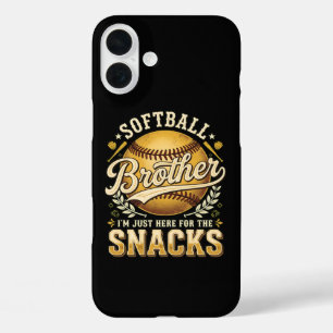 Lustige Softball-Bruder-Snacks-Sportarten iPhone 16 Plus Hülle