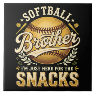 Lustige Softball-Bruder-Snacks-Sportarten Fliese