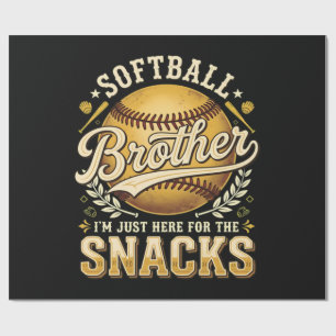Lustige Softball-Bruder-Snacks-Sportarten Geschenkpapier