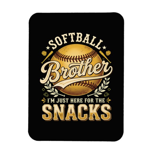Lustige Softball-Bruder-Snacks-Sportarten Magnet (Vertikal)