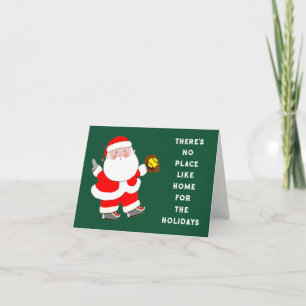 Lustige Softball-Feiertags-Weihnachtskarten Feiertagskarte
