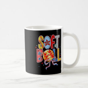 Lustige Softball-Mama Baseball-Mama zum Muttertag Kaffeetasse