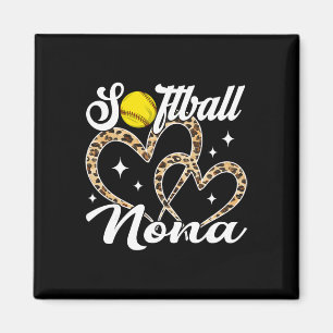Lustige Softll Nona Leopard Softll Spieler Magnet