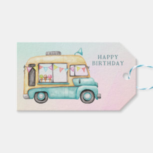 Lustige Sommer-Eiscreme-LKW-Geburtstagsfeier Geschenkanhänger