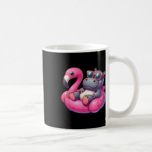 Lustige Sommer Nilpferd Rosa Poolparty Hawaiian So Kaffeetasse