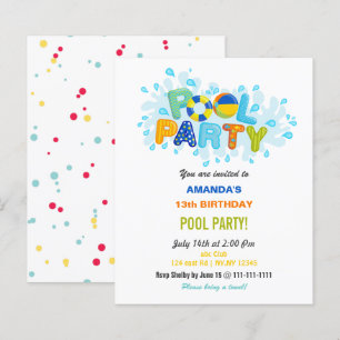 Lustige Sommer-Schwimmbad-Party Geburtstag