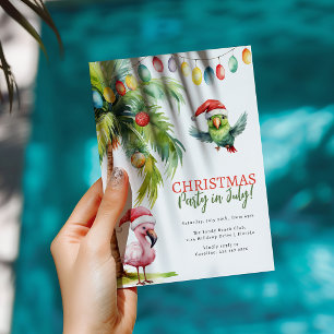 Lustige Sommer-Weihnachtsfeier im Juli Einladung