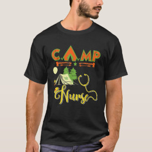 Lustige Sommercamp Krankenschwester Pflegedienst T-Shirt