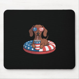 Lustige Sommerferien 4. Juli Dachshund  Mousepad