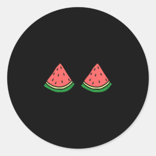 Lustige Sommerschirts für Männer_Wassermelonen-Shi Runder Aufkleber