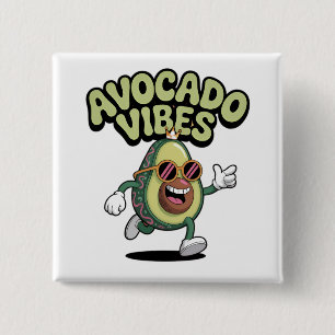 Lustige Sonnenbrille Avocado Button