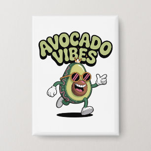 Lustige Sonnenbrille Avocado Button