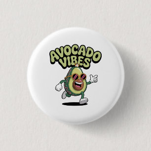 Lustige Sonnenbrille Avocado Button