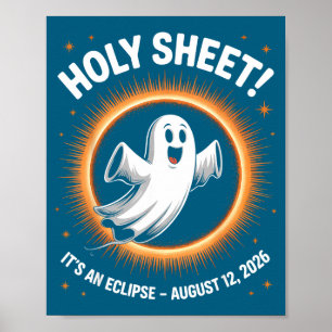 Lustige Sonnenfinsternis-Geist Heilige Folie Poster