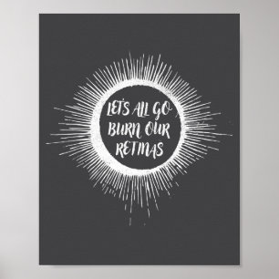 Lustige Sonnenfinsternis Total Solar Let's Poster