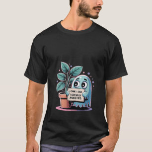 Lustige soziale Angst Frauen Introvertiert Nervös  T-Shirt
