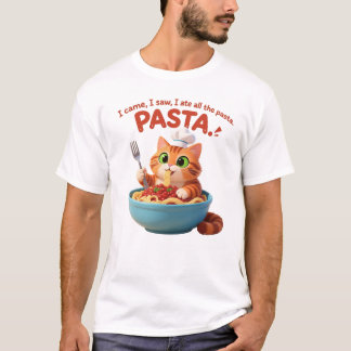 Lustige Spaghetti-Katze T-Shirt