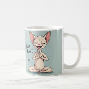 Lustige Sphynx-Katzen-Innerer-Frieden-Kunst Kaffeetasse