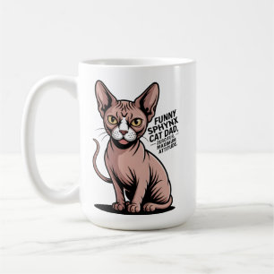 Lustige Sphynx-Katzen-Vater-Vektor-Kunst Kaffeetasse