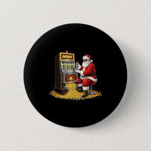 Lustige Spielautomaten-Weihnachtsmann-Weihnachtsgr Button