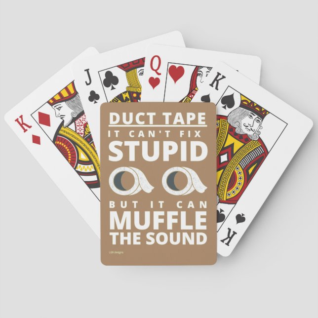 lustige Spielkarten "DUCT TAPE.." (Rückseite)