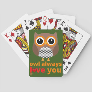 lustige Spielkarten "OWL IMMER LIEBE YOU"