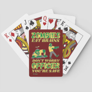 lustige Spielkarten "ZOMBIES EAT BRAINS..."