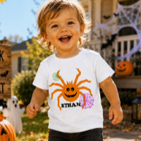 Lustige Spinne Halloween 2026 personalisierter Kle