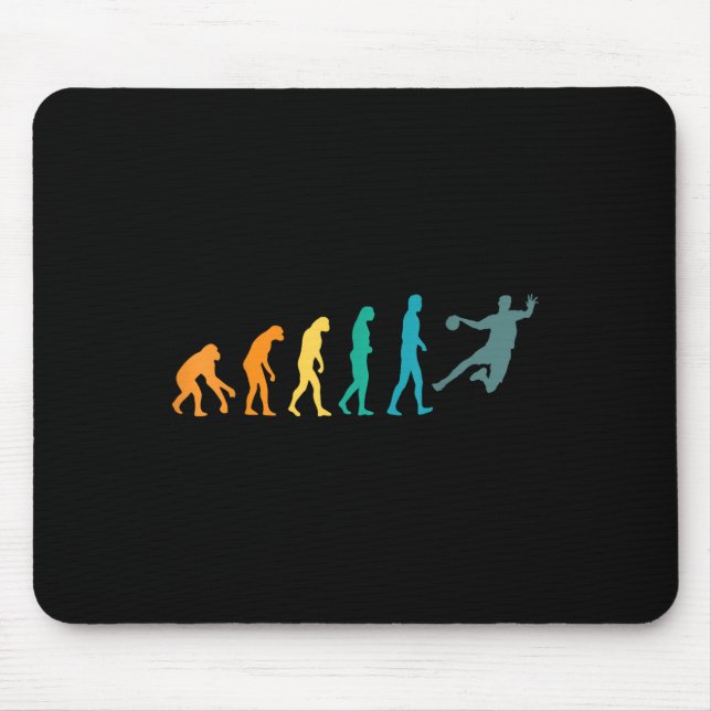 Lustige Sport Evolution Handball  Mousepad (Vorne)