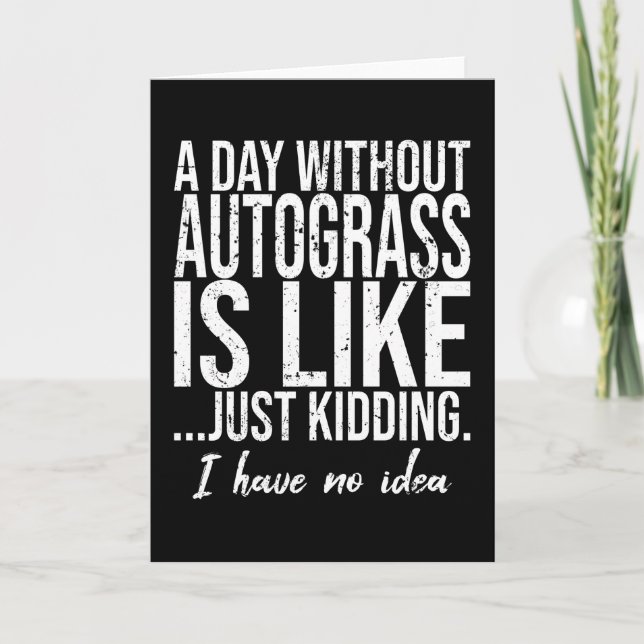 Lustige Sportgeschenkidee für Autograss Karte (Vorderseite)