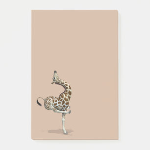 Lustige sportliche Giraffe Post-it Klebezettel