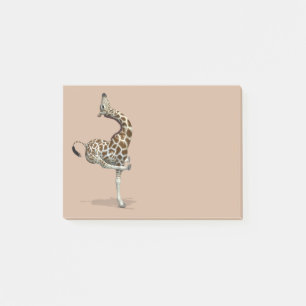 Lustige sportliche Giraffe Post-it Klebezettel