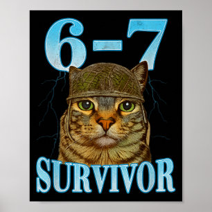 Lustige Sprüche 67 Katzen Bauchweh Überlebender Ka Poster