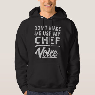 Lustige Sprüche Chef Stimme Frauen Männer Koch Hoodie