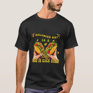 Lustige Sprüche Eine ausgewogene Ernährung ist ein T-Shirt