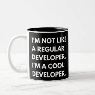 Lustige Sprüche für Entwickler und Programmierer Zweifarbige Tasse