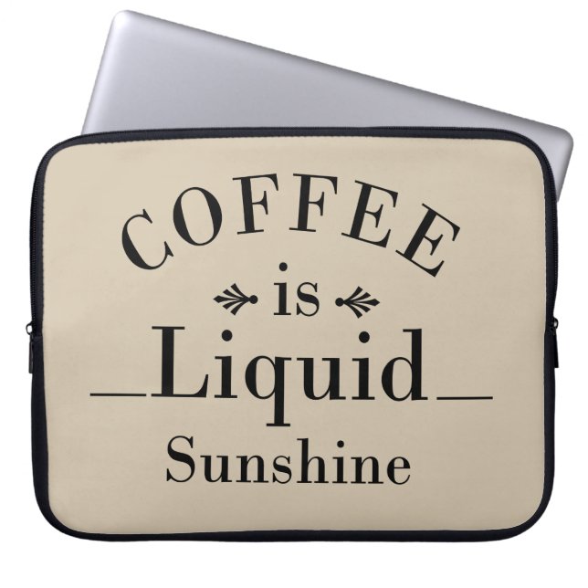 lustige Sprüche für Kaffee Laptopschutzhülle (Vorderseite)