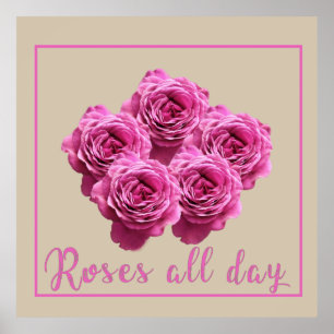 Lustige Sprüche über Rose und Liebe Poster