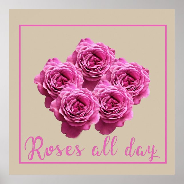 Lustige Sprüche über Rose und Liebe Poster (Vorne)