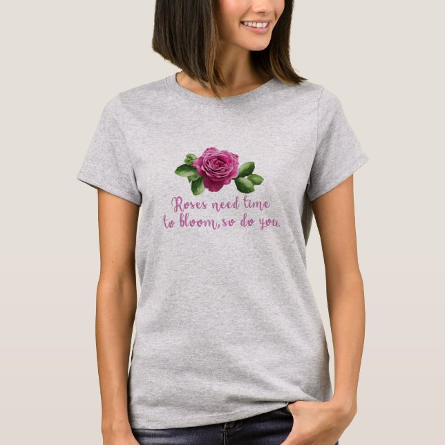 Lustige Sprüche über Rose und Liebe T-Shirt (Vorderseite)