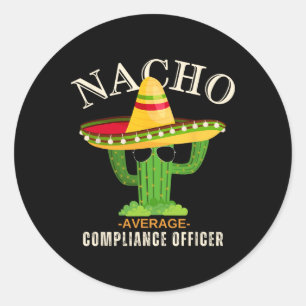Lustige Sprüche Vintage Nacho Durchschnittliche Co Runder Aufkleber