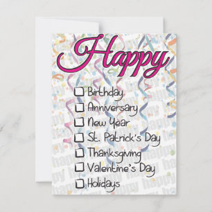 Lustige St. Patrick's Day Checkbox-Karte Feiertagskarte