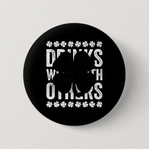 Lustige St. Patricks Day Getränke Mit Anderen Bier Button